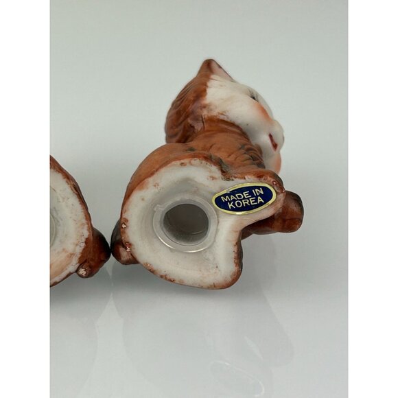 Vintage Anthropomorphic Brown Cats Set of 2 Salt & Pepper Shakers Korea Cute - Picture 14 of 16